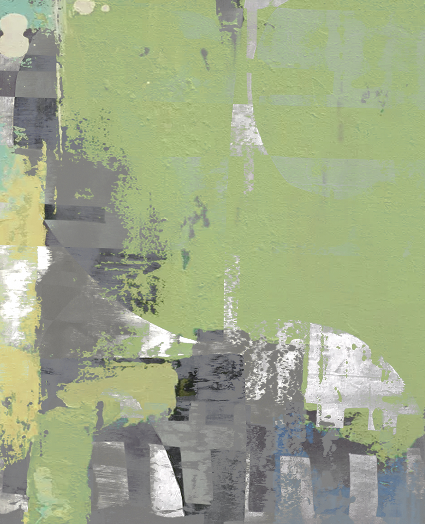 Phased II, an abstract acrylic painting on canvas