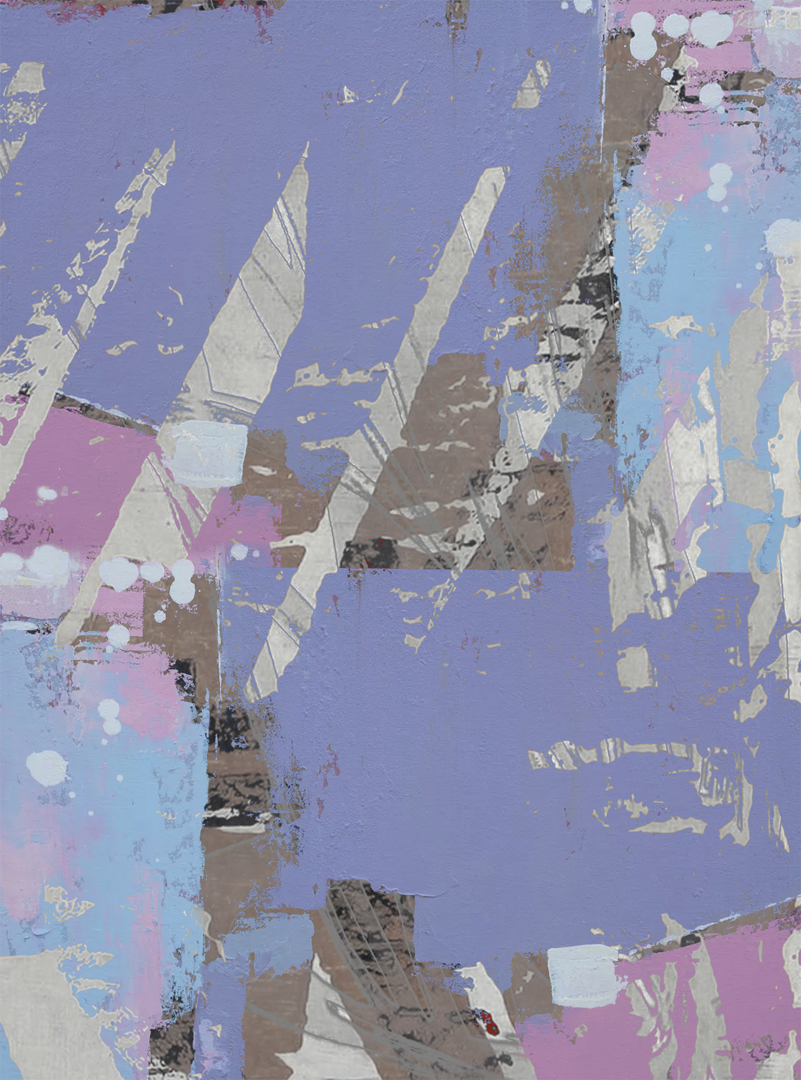 Lavender III, an abstract acrylic painting on canvas