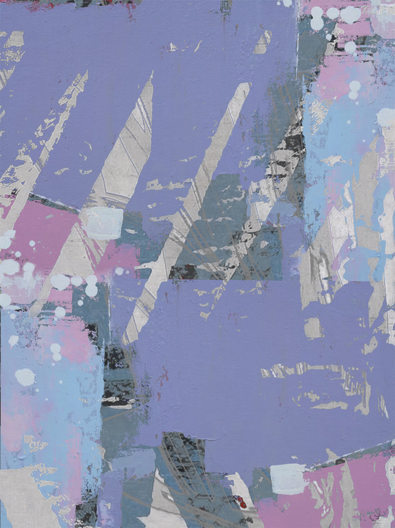 Lavender II, an abstract acrylic painting on canvas
