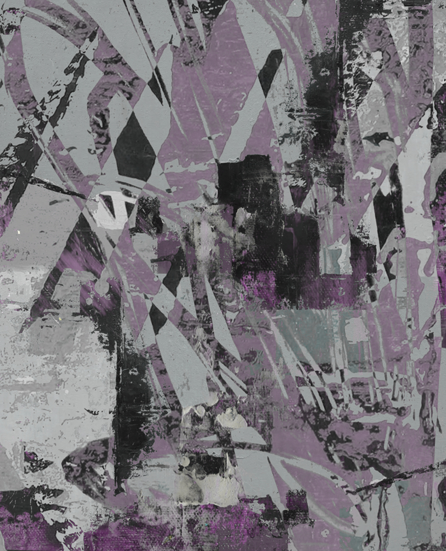 Infinite II, a textured abstract acrylic painting staged on a studio wall