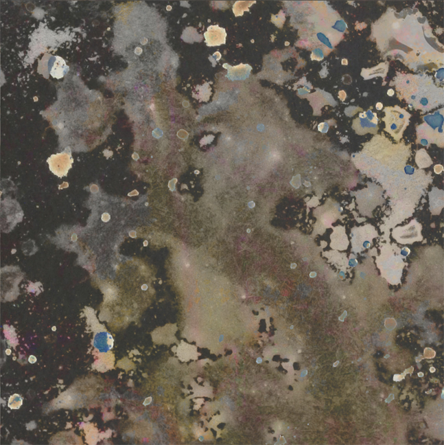 Gravity VIII, an acrylic on canvas work staged on a neutral studio surface