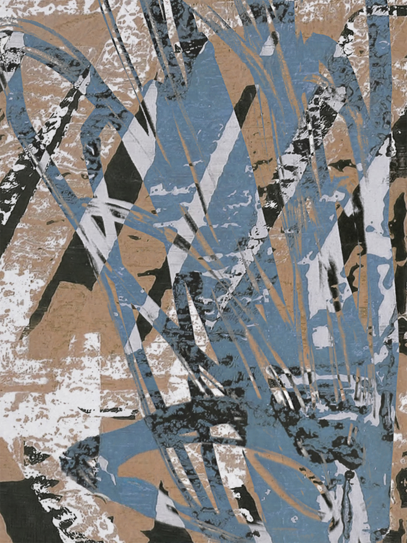 Chaos III, a bold printmaking composition on paper