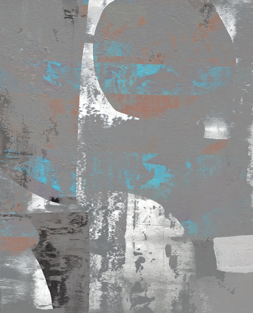 Phased IV, an abstract acrylic painting on canvas