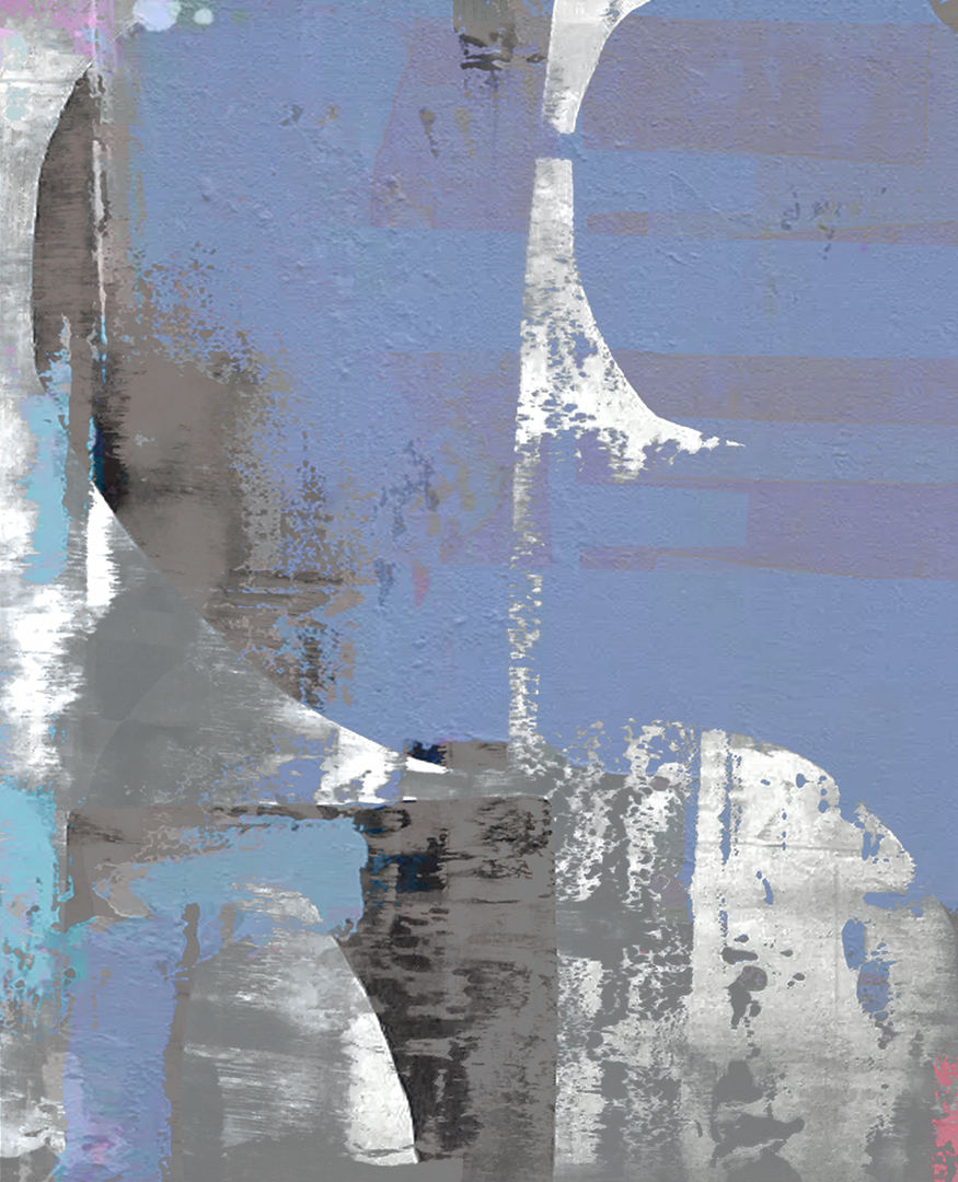 Phased III, an abstract acrylic painting on canvas