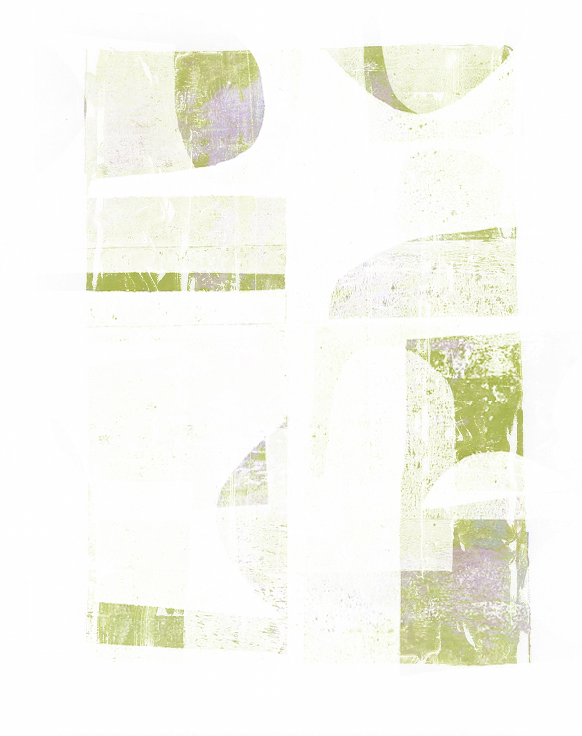 Prairie, a geometric printmaking design on parchment